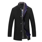 Medium Length Slim Fit And Versatile Stand Collar Men's Coat - EX-STOCK Canada