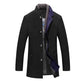 Medium Length Slim Fit And Versatile Stand Collar Men's Coat - EX-STOCK Canada