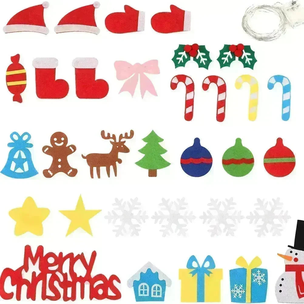 Children's DIY felt Christmas tree with lights - EX-STOCK CANADA