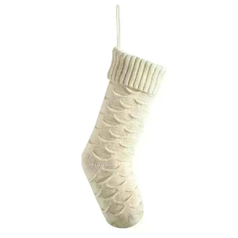 Christmas Gift Bag Decorative Socks Knitted Hanging Decoration - EX-STOCK CANADA