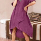 Women Maxi Dress Neck Pocket Summer Loose Casual Baggy Robe Female Retro Long Dresses - EX-STOCK CANADA