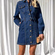 Fashion Casual Button Denim Dress Women - EX-STOCK Canada