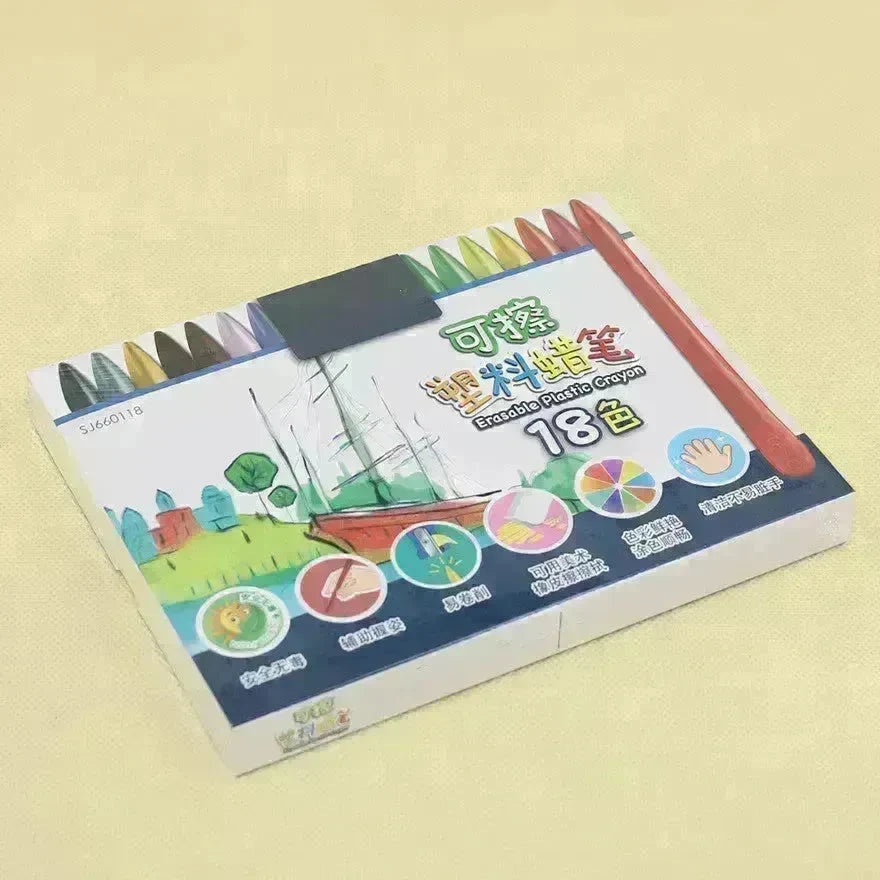 Children Coloring Painting Graffiti Erasable Plastic Crayon - EX-STOCK CANADA