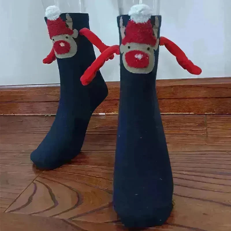 Christmas Stockings Autumn Winter Cotton Magnet Lodestone Hand Tube Socks - EX-STOCK CANADA