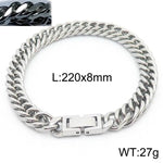 Cuban Link Chain Trimming Chain Jewelry Buckle Titanium Steel Bracelet - EX-STOCK Canada