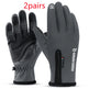 Pair of gray gloves with black accents on a white background, featuring the brand 'GOLOKERY'.
