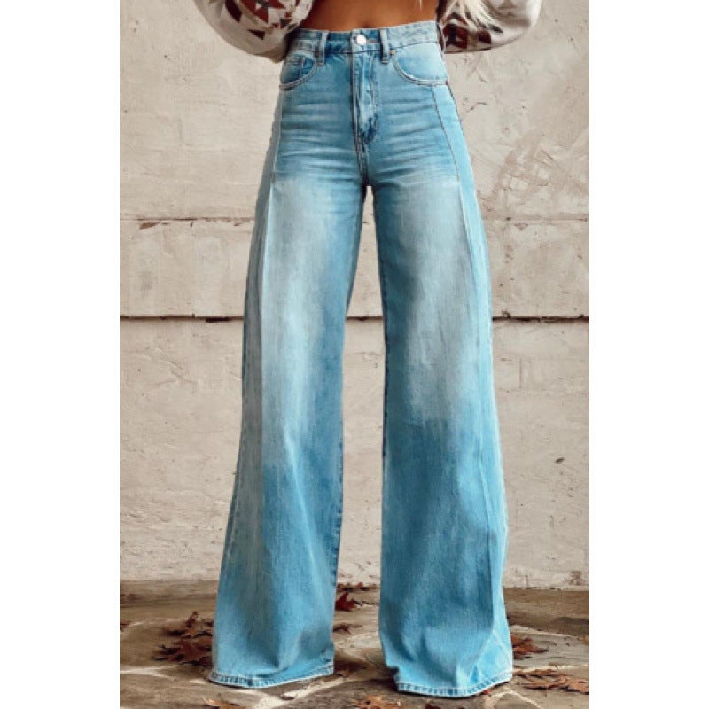 Pantalons évasés à transfert thermique Simulation Jean Pantalons amples 