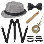 Party Men's Top Hat Pipe Pocket Watch Strap Tie Fake Cigar Set - EX-STOCK Canada