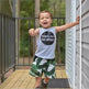 Gray Letters Vest Green Leaf Shorts Suit Casual two piece for boys - EX-STOCK Canada