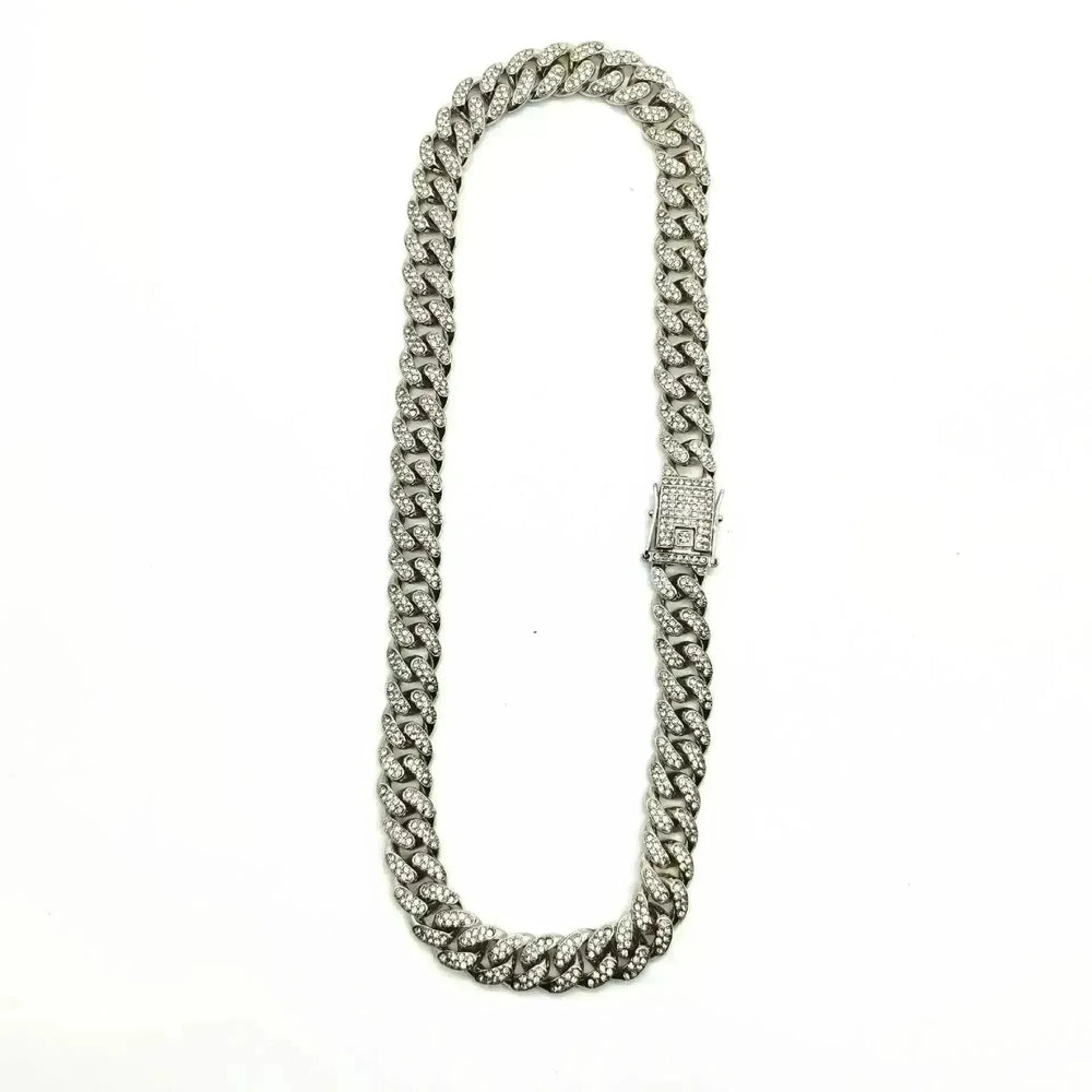 Alloy Line Cuban Link Chain Diamond Bracelet - EX-STOCK CANADA