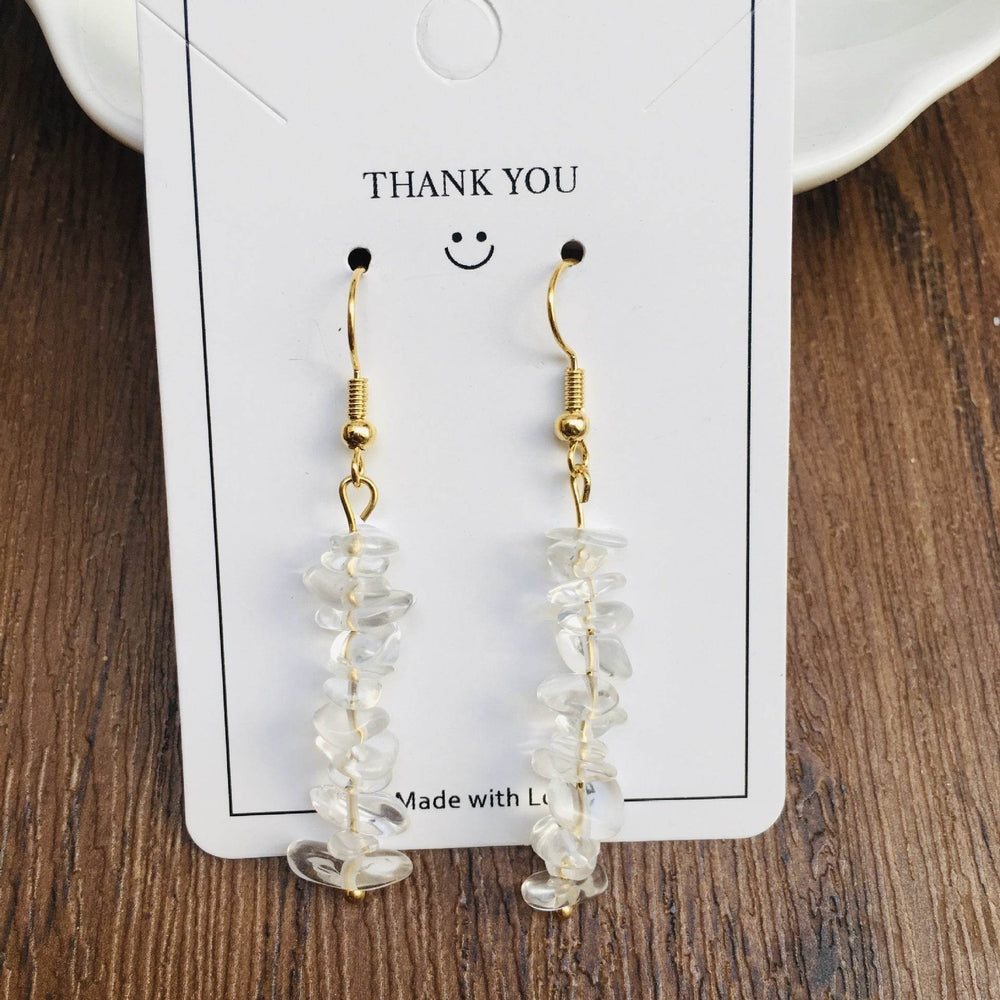 Handmade DIY Natural Crystal Stone Beaded Earrings - EX-STOCK Canada