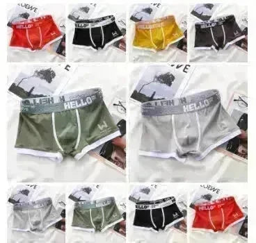 Men's Cotton  Boxer Briefs Trendy Breathable Low waist underwear - EX-STOCK CANADA