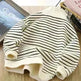 Children Casual Polo Collar Fashion Stripe Sweatshirt Tops Kids - EX-STOCK CANADA