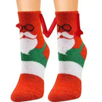 Soft Carton Christmas-themed Fleece Winter Home socks for Women - EX-STOCK CANADA