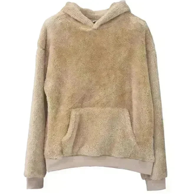 Men Winter New Double-sided Velvet Fleece Pocket Hoodie Sweatshirt Pullover - EX-STOCK CANADA