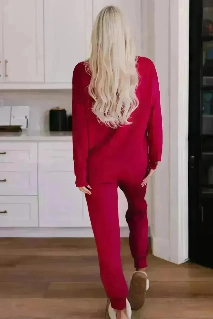 Women's Christmas sweatsuit Sequins Long Sleeve Pants Two-piece Set Fashion Casual Set - EX-STOCK CANADA