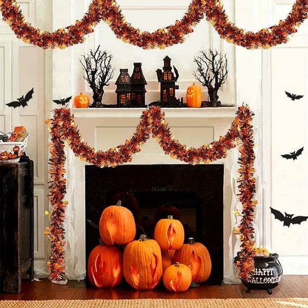 3Pack 6.56 Ft Halloween Tinsel Garland With Pumpkin Sequins Orange Black Mixed Colors Glitter Metallic Tinsel Decoration Twisted Garland For Halloween Thanksgiving Trick Or Treat Fall Party Supplies - EX-STOCK Canada