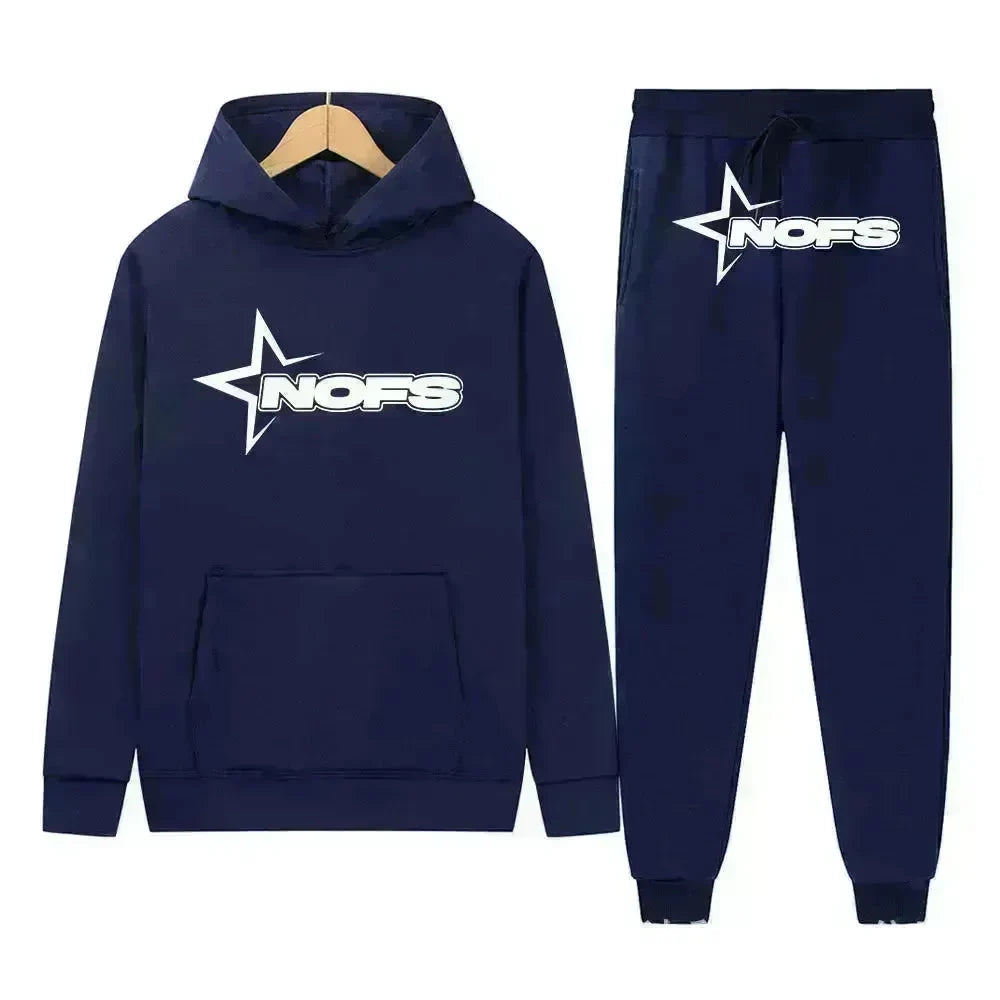 2 pcs Gothic Punk Rock Streetwear Hoodie Outfit set Unisex - EX-STOCK CANADA