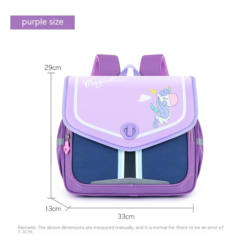 Kids' Lightweight Casual Backpack – Large Capacity School Bag for Boys & Girls (Purple & Light Blue)