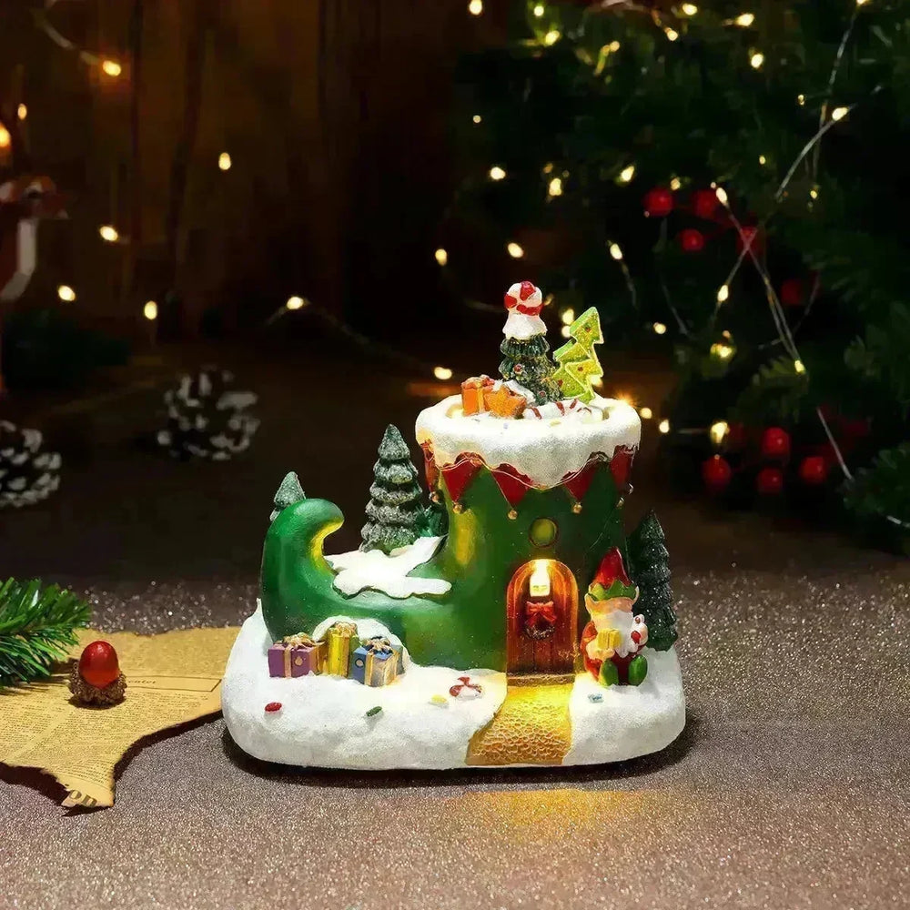 Christmas Rotating Resin Luminous Music Box Ornaments - EX-STOCK CANADA