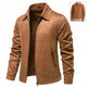 Fashion Lapel Zipper Jacket Autumn And Winter Solid Suede Coat Men's Clothing Outdoor - EX-STOCK CANADA