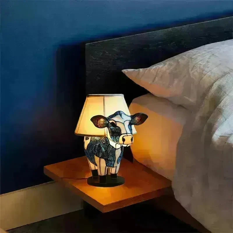 Beautiful Cow Table Lamp Bedside Table Lamp With USB Bedside Lamp For Living Room Bedroom Dormitory Bra Ornament - EX-STOCK CANADA