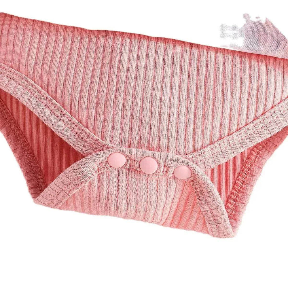 Latest Popular Sweet Long Sleeve pink Romper White Floral Suspender Skirt two piece for baby girls - EX-STOCK Canada