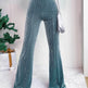 High Waist Lamp Wick Corduroy Bell-bottom Pants Wide Leg Women - EX-STOCK Canada