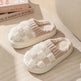Plaid Plush Slippers Women's Indoor Plush Home Slippers Soft Sole Thick Non-Slip Warm House Shoes Couple Autumn And Winter - EX-STOCK Canada