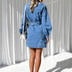 Fashion Casual Button Denim Dress Women - EX-STOCK Canada