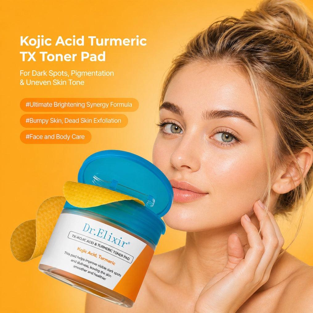 Elixir Toner Dr. Elixir Kojic Acid Turmeric Toner Pads Brightening Dark Spot ...