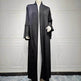 Abaya two piece set Elegant Satin Plain Color Abaya Kimono Open front Abaya Dubai Abaya wear for Middle East Women - EX-STOCK Canada