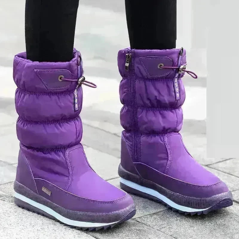 Winter New Plus Velvet Thick Cotton Shoes Thermal Middle Tube Waterproof Non-slip Boots - EX-STOCK CANADA