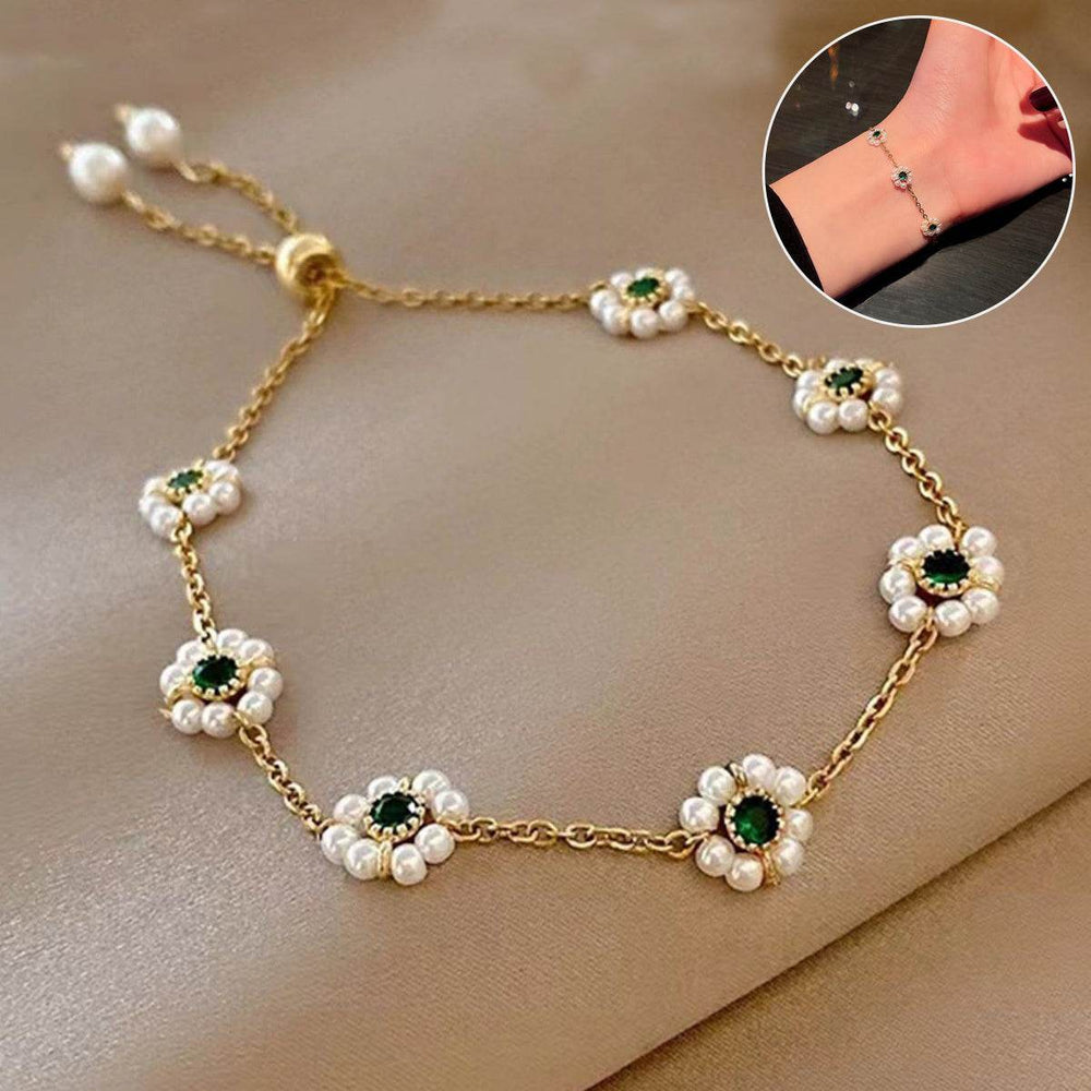 Pearl Flowers Bracelet All-match Fashion Adjustable Chain Bracelet for women - EX-STOCK Canada