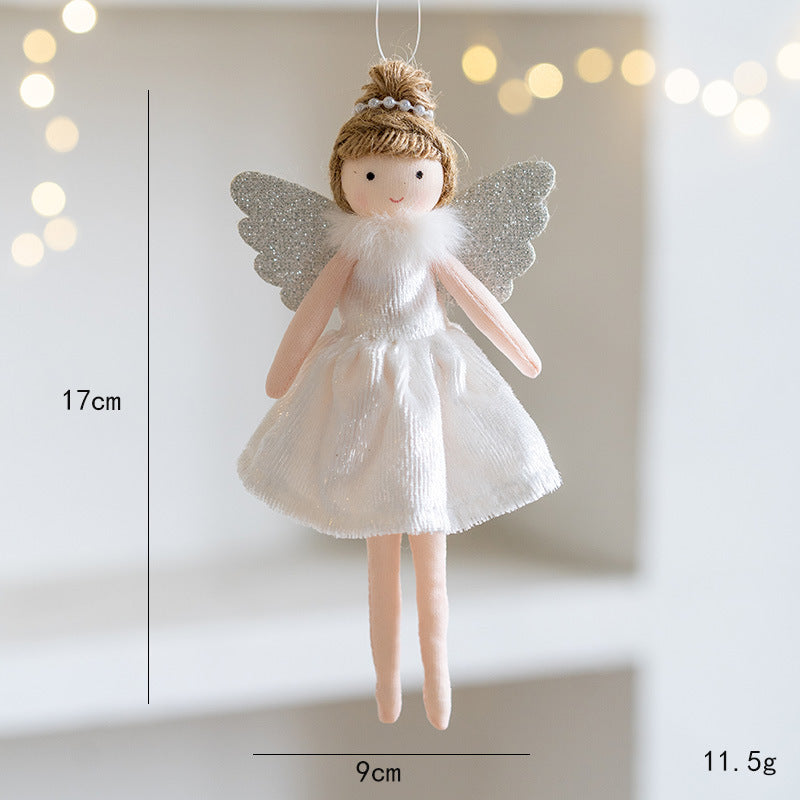 Christmas Decoration High-grade Flannel Ankle-tied Girl Angel Small Pendant EX-STOCK Canada 