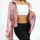 Women Fashion Long sleeve Tassel Sequin top jacket Y2K cropped jacket - EX-STOCK CANADA