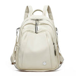 Large Capacity Soft Leather Student Backpack Trendy Travel Bag - EX-STOCK Canada