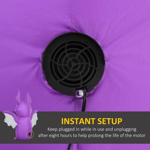 Outsunny 6ft Inflatable Halloween Decoration Bat, Blow Up Outdoor LED Yard Display, Waterproof - EX-STOCK Canada