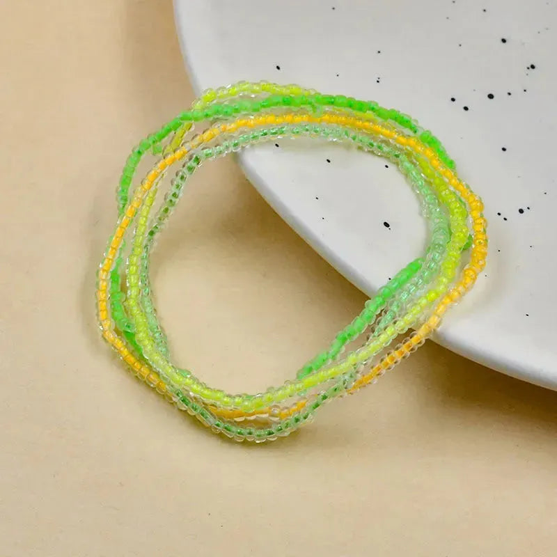 Luminous Bead Colored Beaded Anklet Bracelet - EX-STOCK CANADA