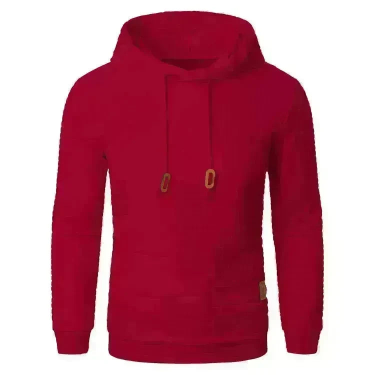 Men's Jacquard Sweatshirt Long-sleeved Hoodie Warm Color  Sports Pullover Top - EX-STOCK CANADA