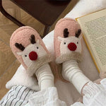 Fashion Non-slip Warm Christmas Elk Plush Shoes EX-STOCK Canada 