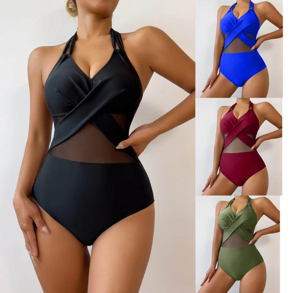 New Fashion One-piece Swimsuit Solid Color - EX-STOCK Canada