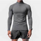 Men Quick Drying Long Sleeve Half Zip Activewear Muscle Fitted shirt Workout Gym T-shirt Top - EX-STOCK Canada