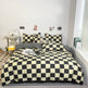 Solid Color Double Stitching Washed Cotton Duvet Cover Bedding EX-STOCK Canada 