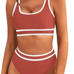 Bikini Tight-fitting Solid Color Swimsuit For Women - EX-STOCK Canada