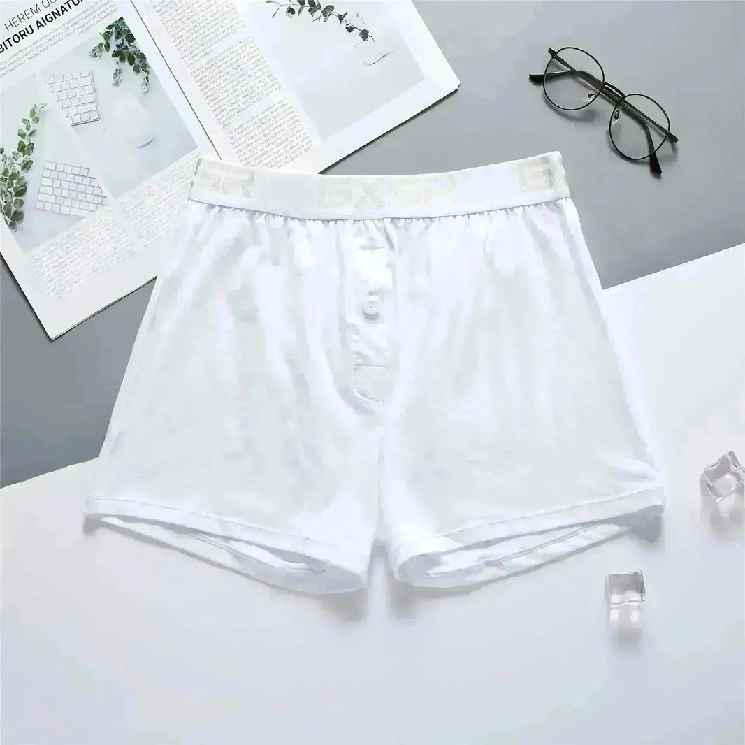 Men's Home Low Waist Pure Cotton Boxer short Breathable Underwear - EX-STOCK CANADA