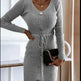 Autumn Winter Cashmere Slim fit Knitted Mini Sweater Dress - EX-STOCK Canada