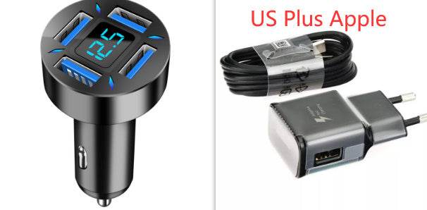 Four-port Car Charger 4USB Car Charger EX-STOCK Canada 