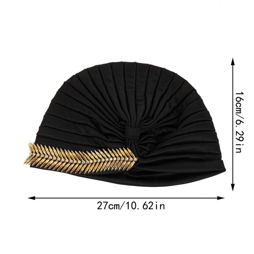 New Rhinestone Turban Cap For Women Pleated Elastic Head Wrap Stylish Ramadan Head Scarf Bonnet Chemo Cap Wedding African Hat - EX-STOCK Canada