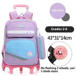 Portable Burden Alleviation Bull Wheel Trolley Schoolbag Bookbag for Boy and Girl - EX-STOCK CANADA